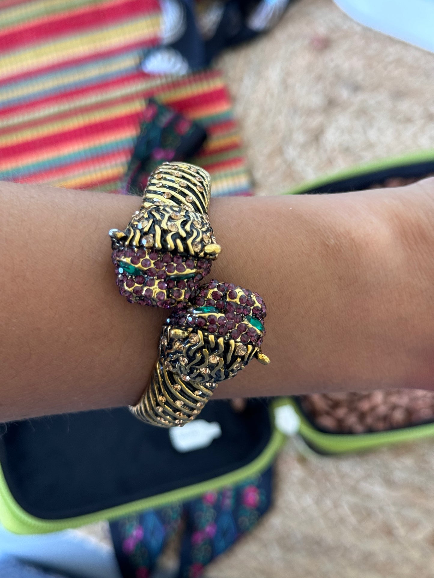Rhinestone Tiger Bracelet
