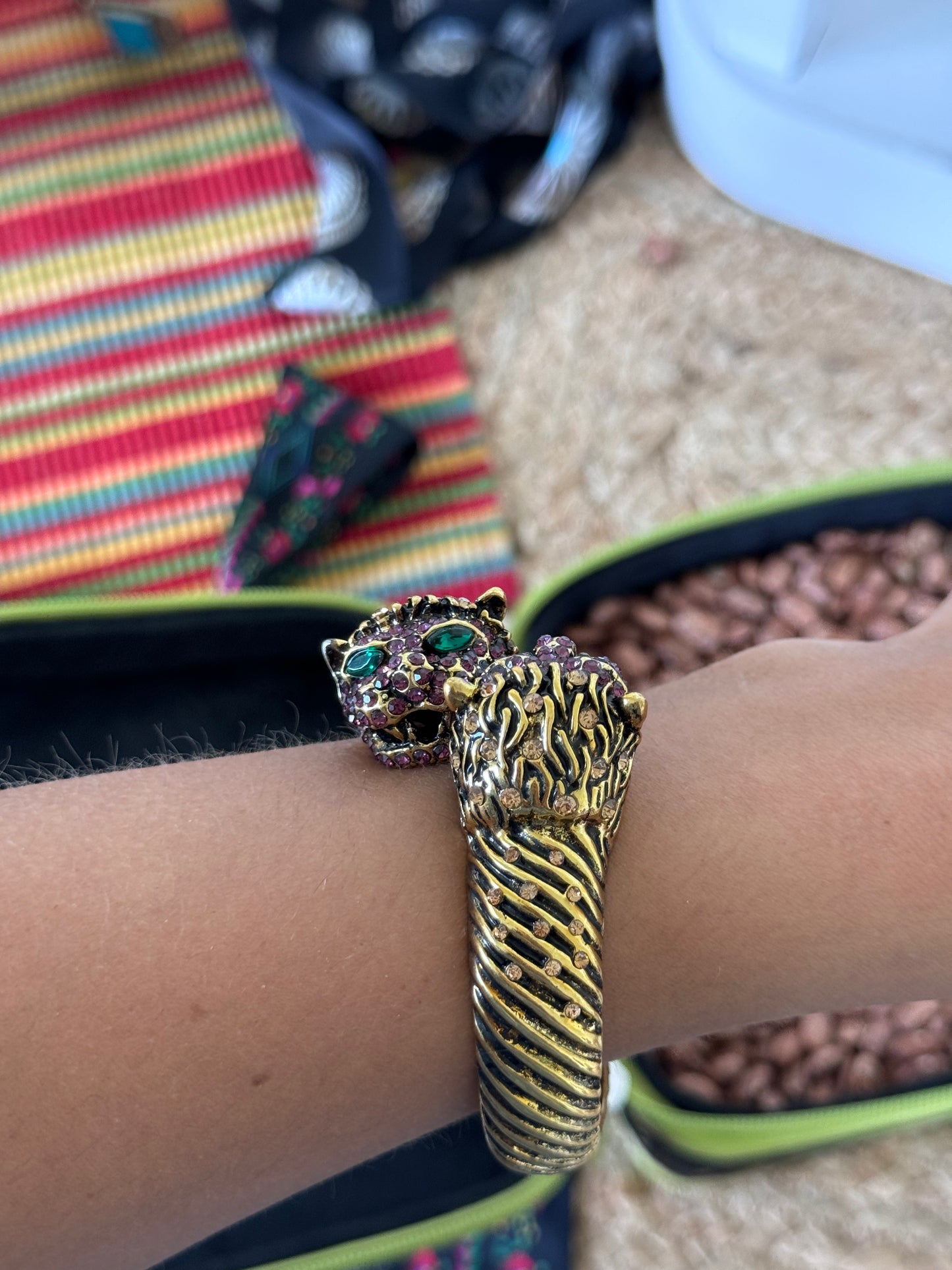 Rhinestone Tiger Bracelet