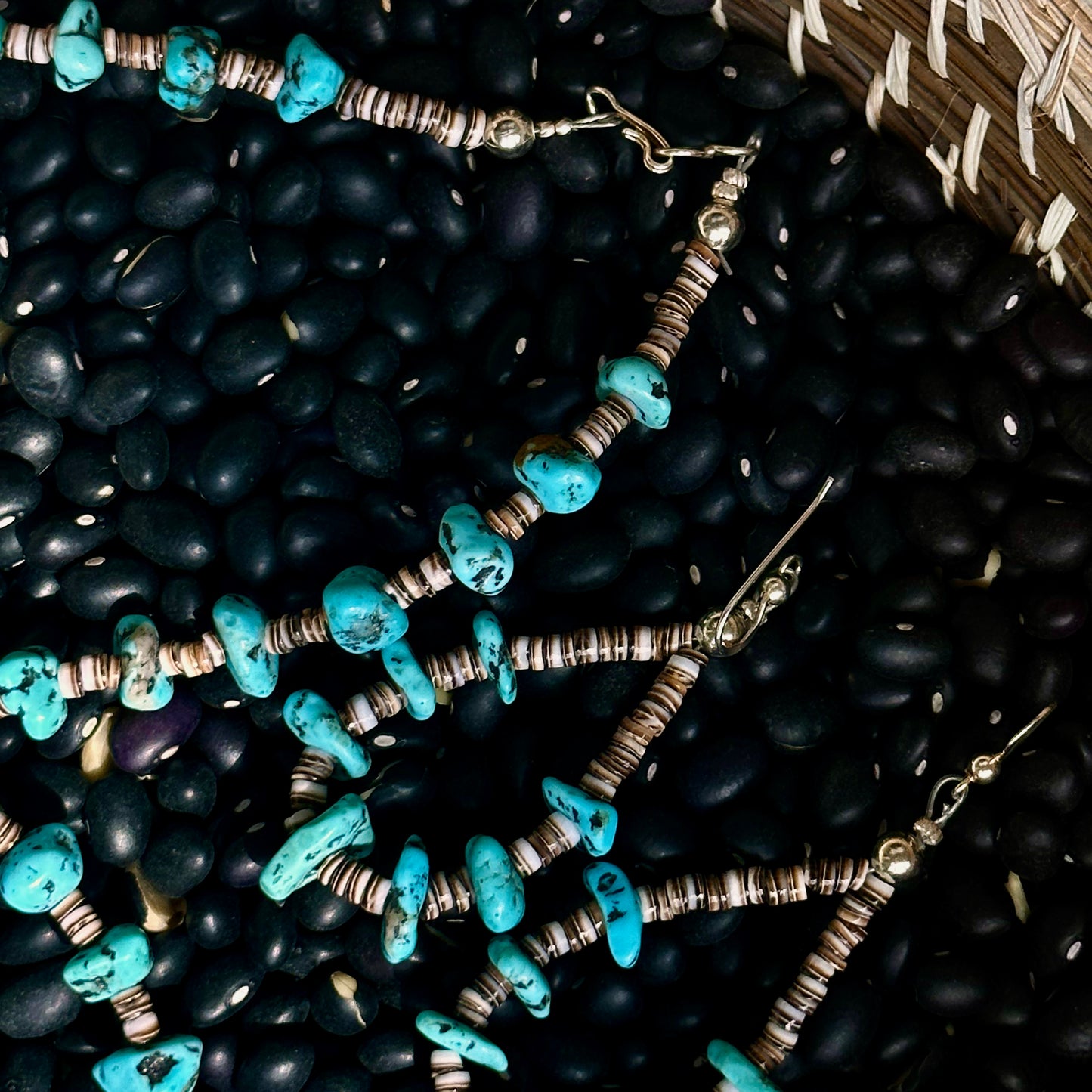 Native made heishi necklace & earrings set