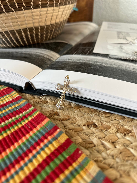 vintage Gold and Silver cross pendant