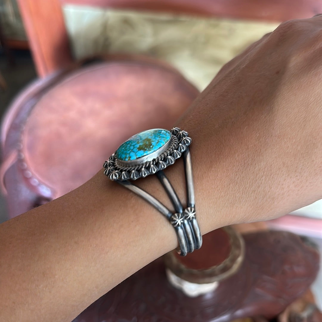 sterling silver turquoise cuff