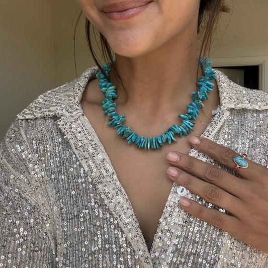 Turquoise Chip Necklace