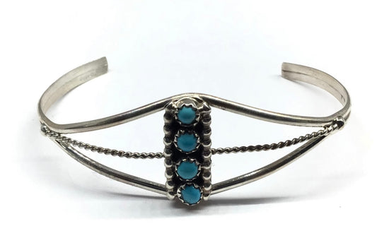 Silver and Turquoise Cuff